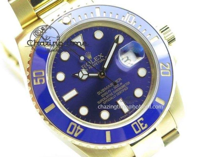 Blue Best ETA2836 BP Submariner Gold Dial Swiss Full Edition 0410